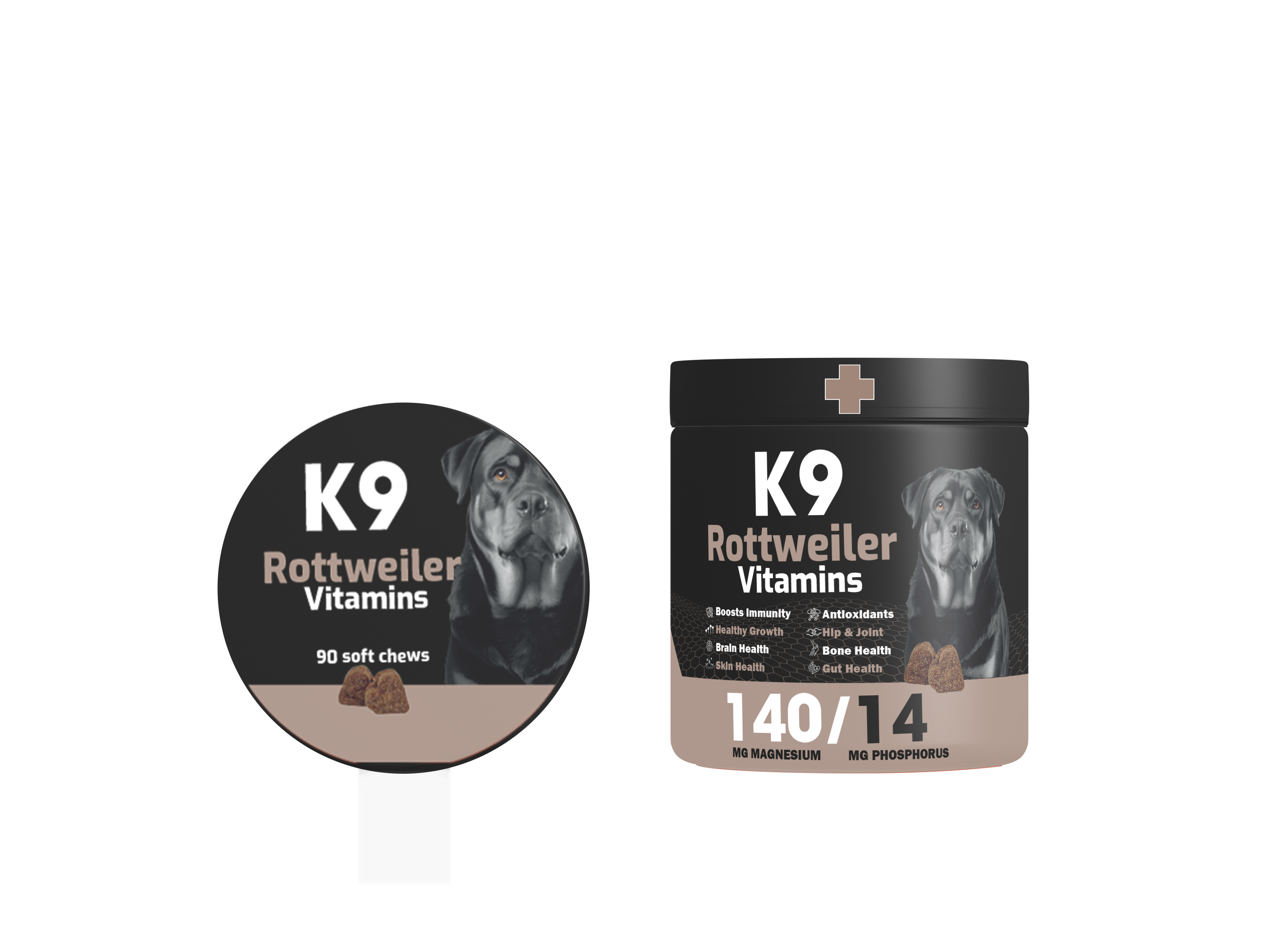 K9 - مكمل غذائي للكلاب (روتويلر) 90 قطعة