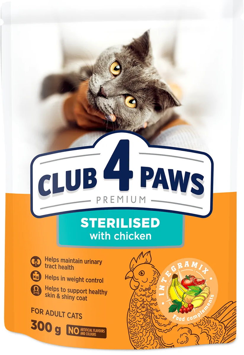 Club 4 Paws Cat Sterilised Dry Food For Adult with Chicken