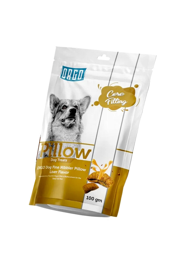 ORGO Pillow Dog Treat بنكهة الكبد 100 جرام