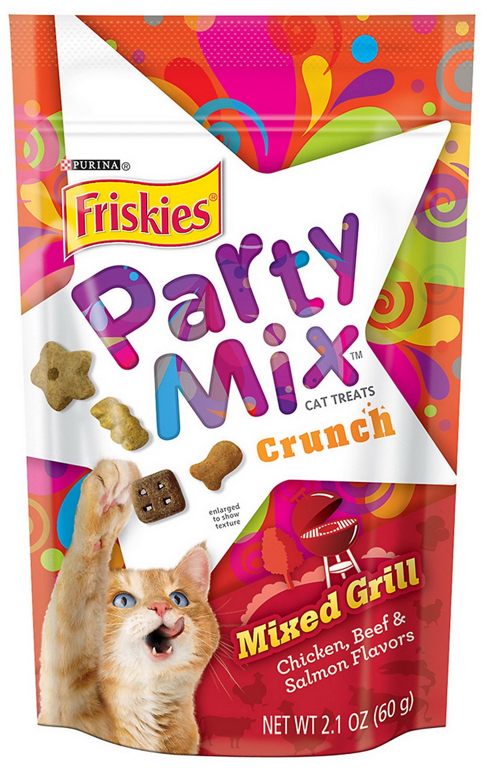 Purina Friskies Party Mix Cat Treats Mixed Grill 60g