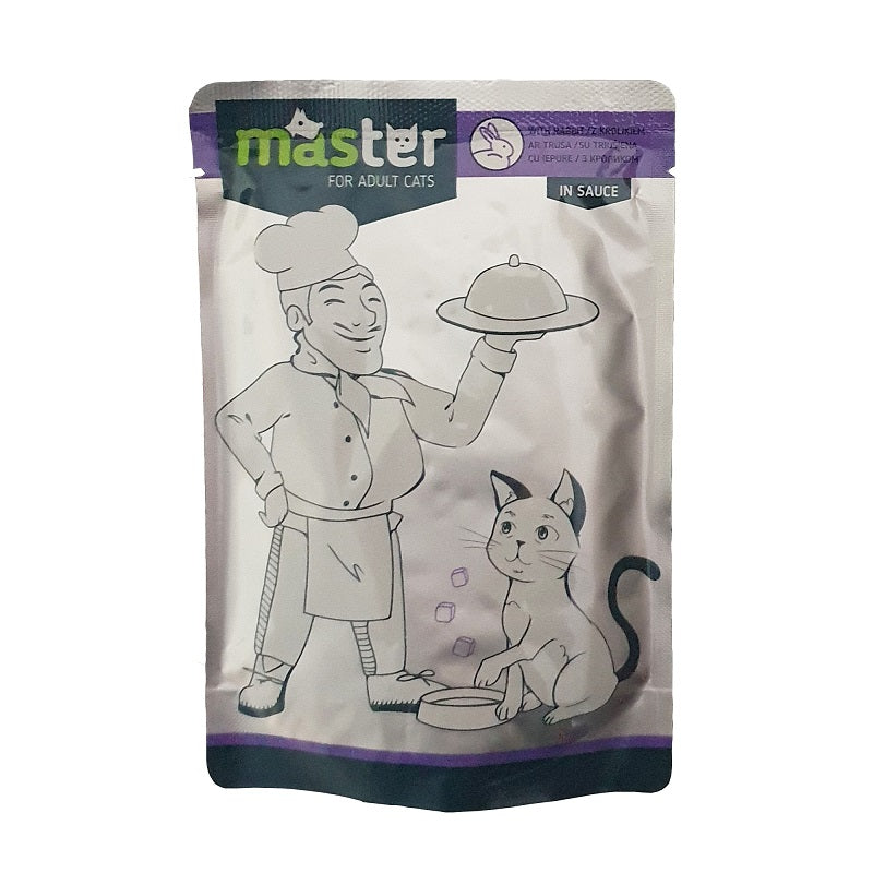 Master Cat Wet Food Adult with rabbit - Pouch 80 g