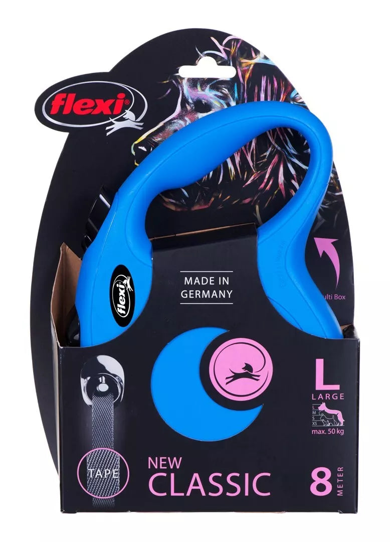 flexi® New Classic L Tape 8 m Blue