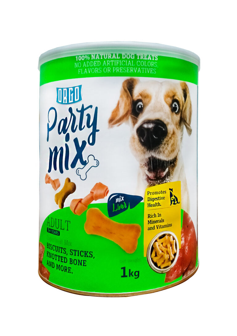 بسكويت أورجو للكلاب بنكهة كبد بارتي ميكس 1 كجم