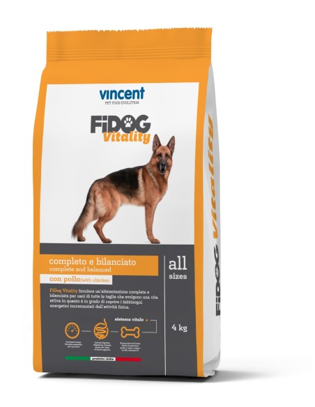 Fidog Vincent Vitality Dog Dry Food Adult Chicken 4Kg