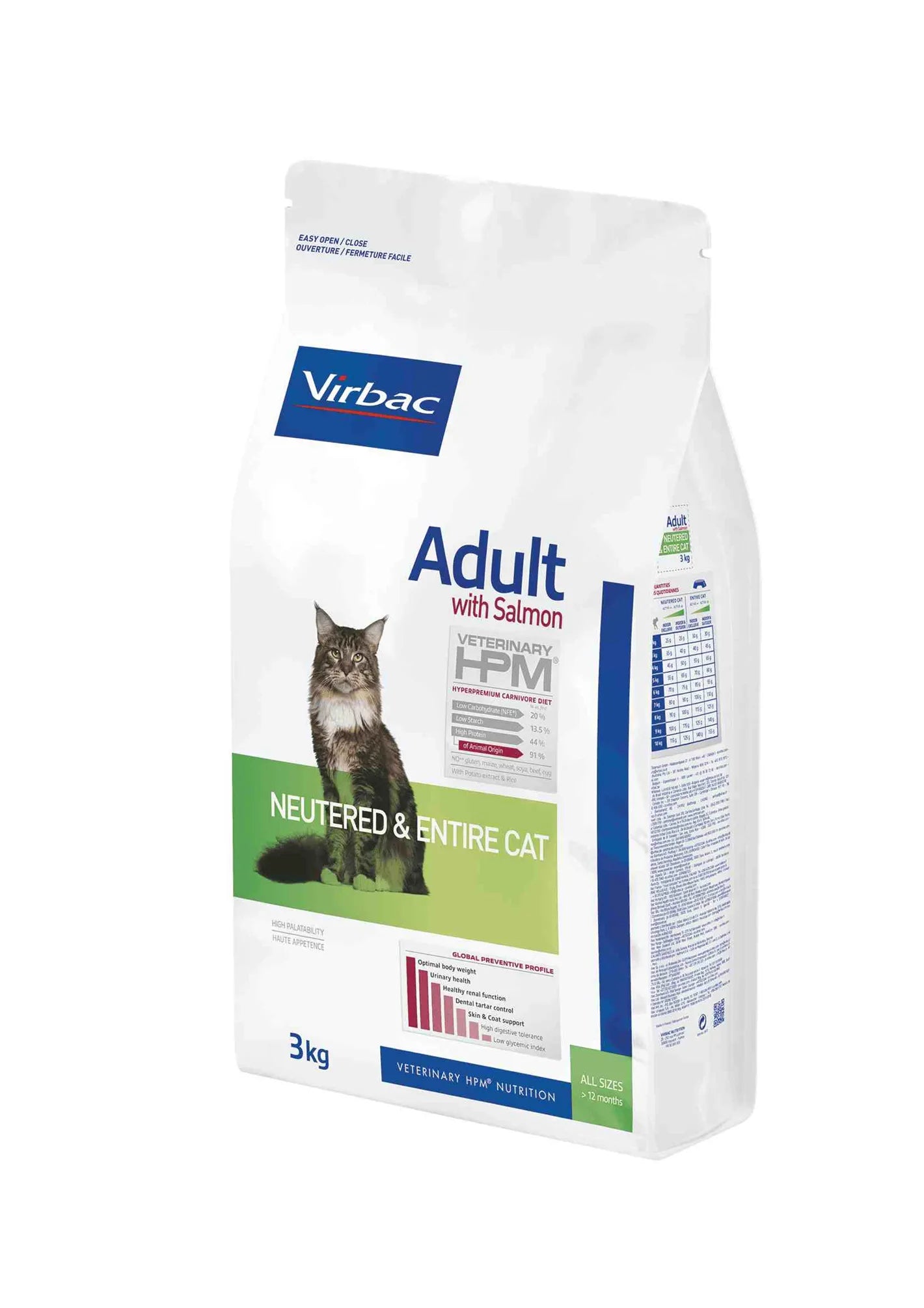 Virbac Neutered & Entire Adult Cat Dry Food 3Kg