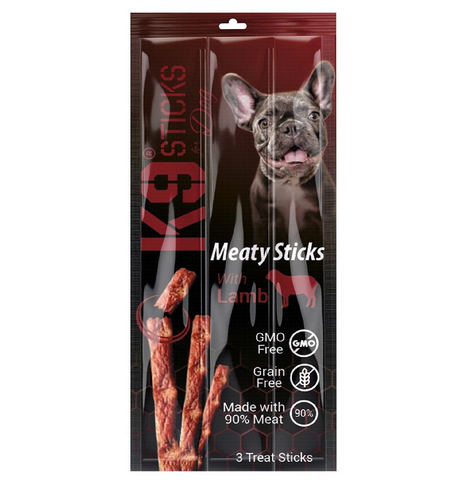 مكافآت الكلاب K9 Meaty Sticks مع لحم الضأن 3 قطع