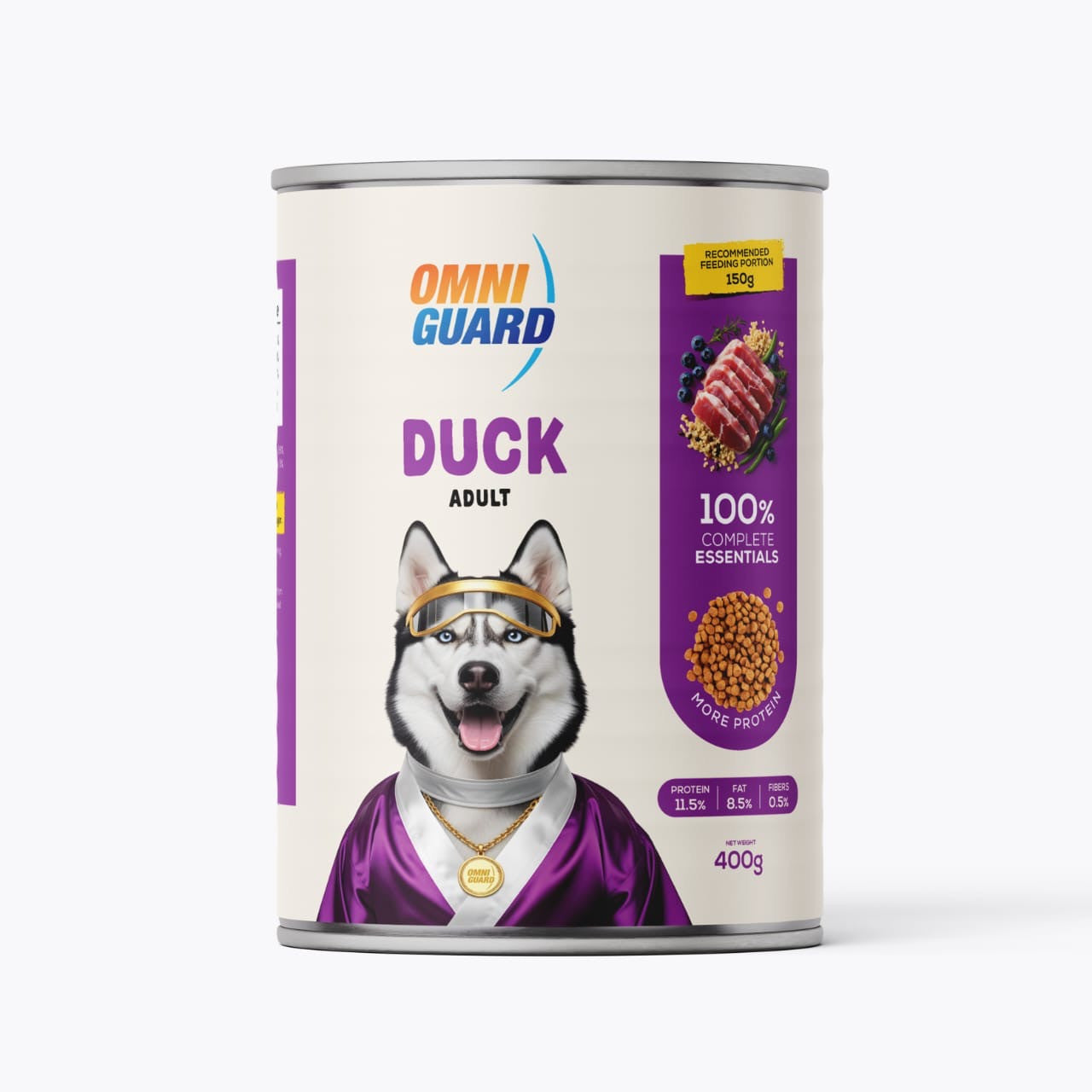 Omni Guard Dog Wet Food Adult Duck - Can 400g