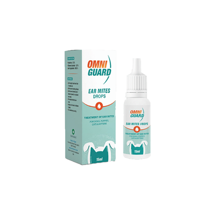 Omni Guard Ear Mites Drops For Cats And Dogs 15ml