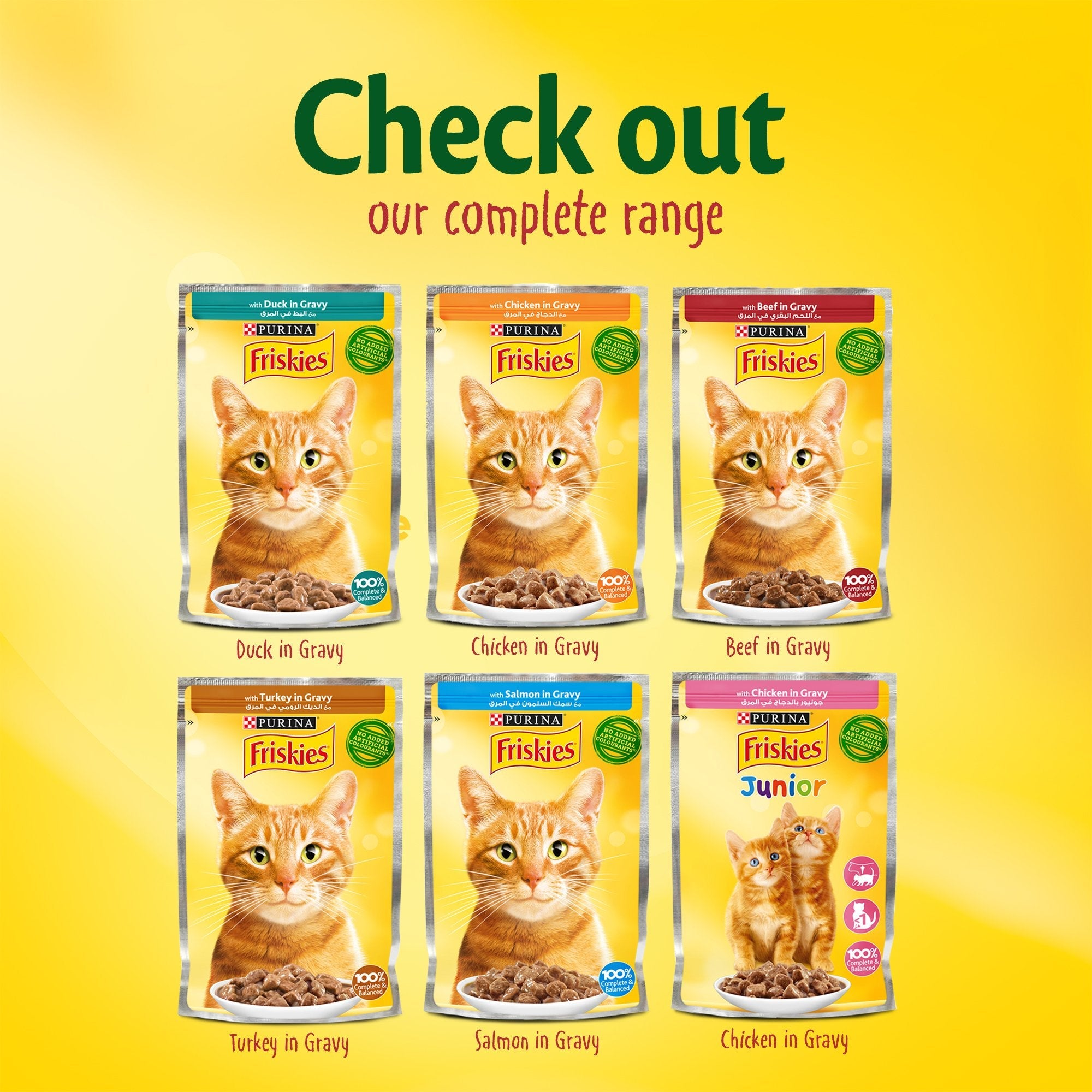 Purina Friskies Salmon Chunks in Gravy Wet Cat Food Pouch 85g