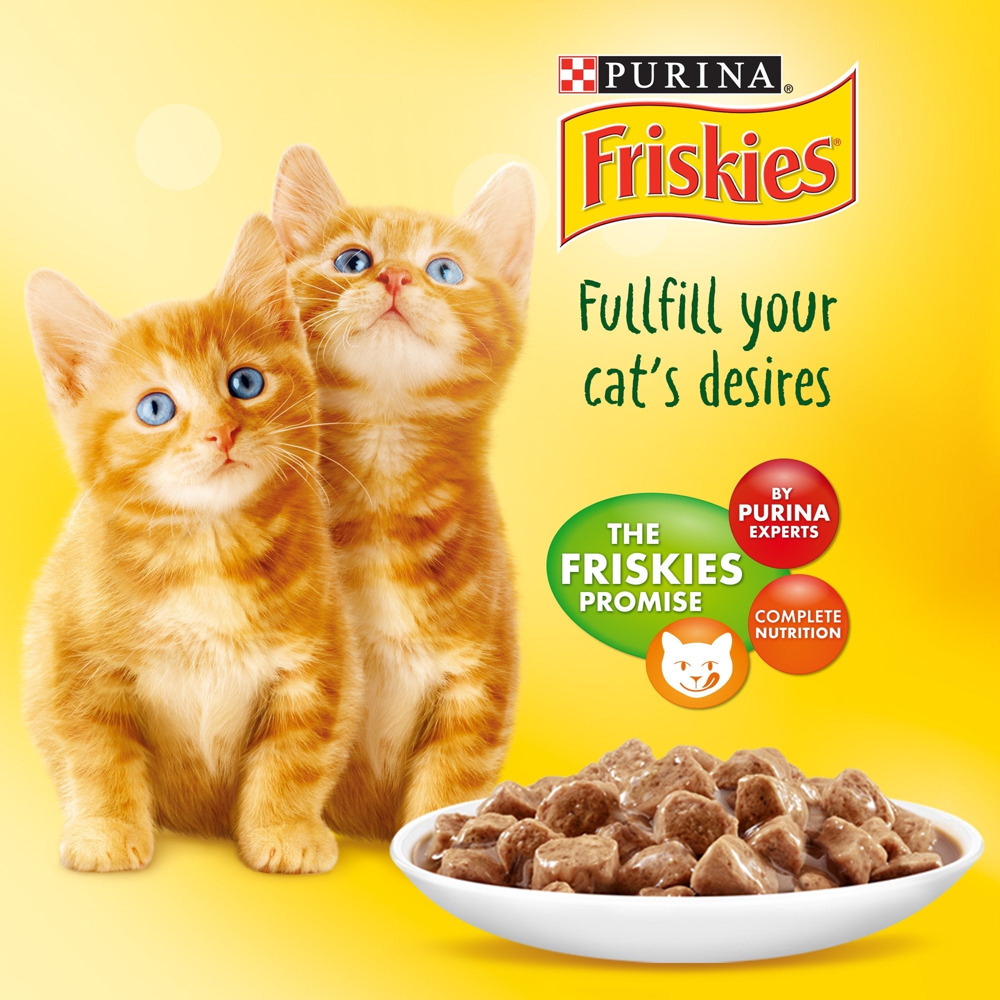 Purina Friskies Kitten Chicken Chunks in Gravy Wet Cat Food Pouch 85g