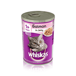 WHISKAS® 1+ Can with Salmon in Jelly 390g
