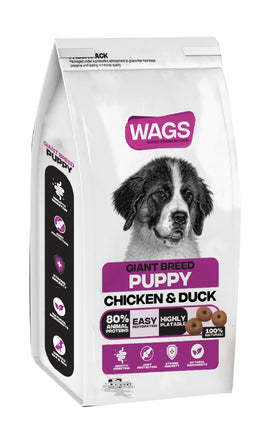 Wags Dog Dry Food Giant Puppy Chicken & Duck 4 kg