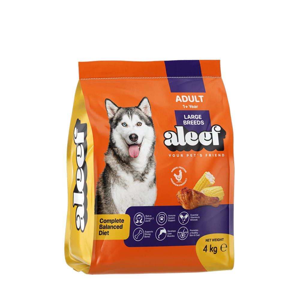 aleef dry food adult dog large breeds 4 kg