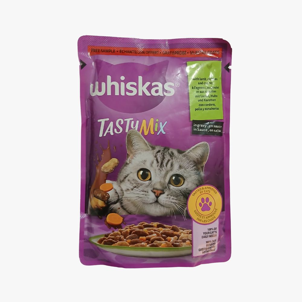 Whiskas Cat Wet Food With Lamb&Chicken- Pouch 85gm