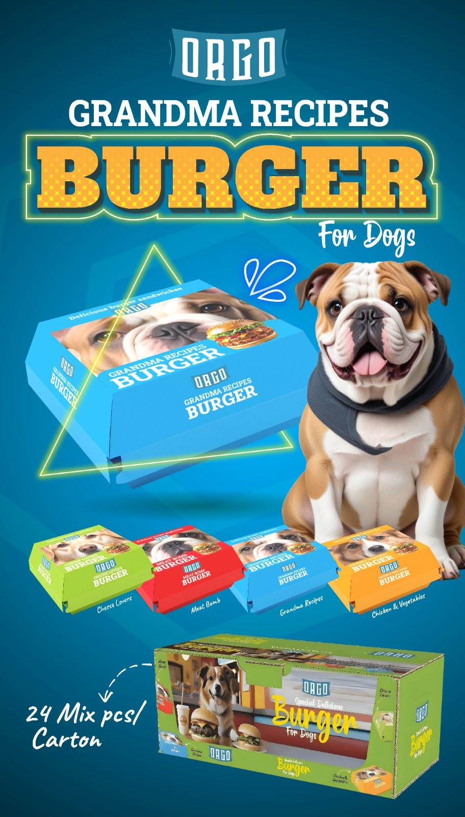 Orgo Treats Dog Burger Grandma Recipes 2 pices