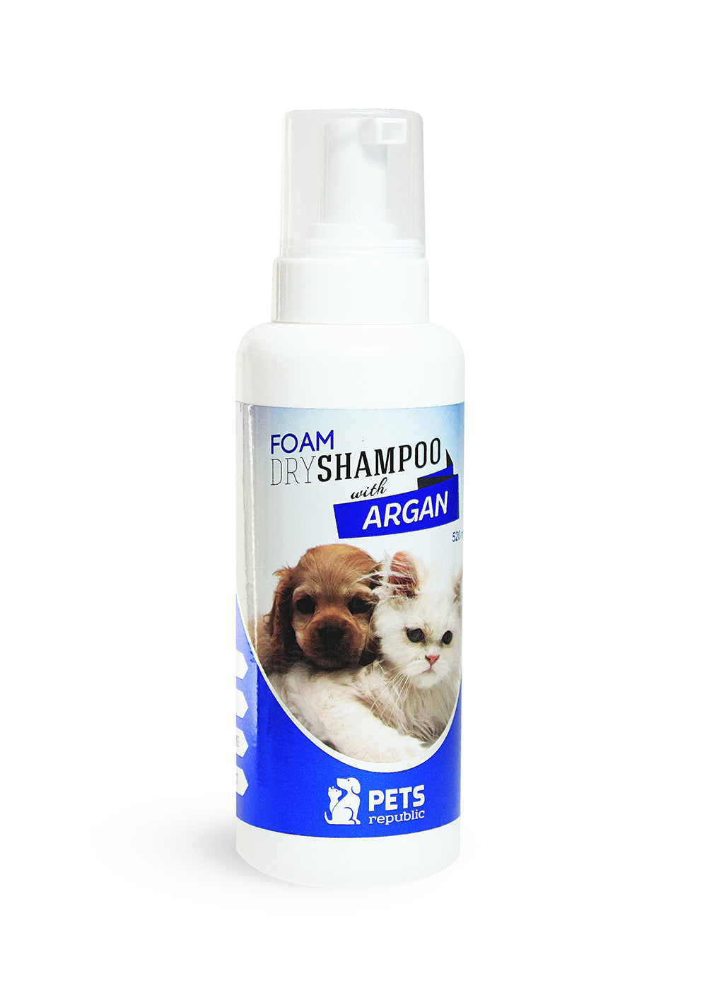Pets Republic Cats & Dogs Foam Dry Shampoo With Argan - 520ml