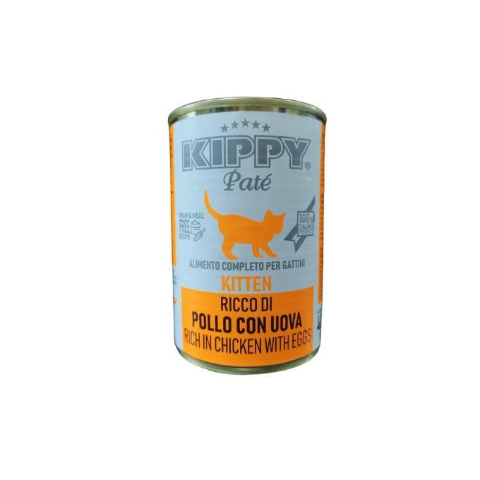 Kippy Cat Wet Food Pate Rice in Chicken Kitten - can - 400 g