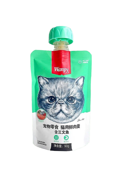 Wanpy Cat Wet Food Treats Salmon  - 90 gm