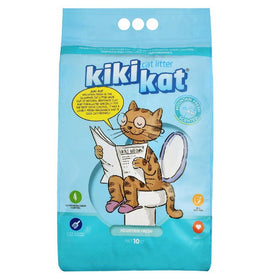 Kiki Kat White Bentonite Clumping Cat Litter Mountain Fresh 10 L