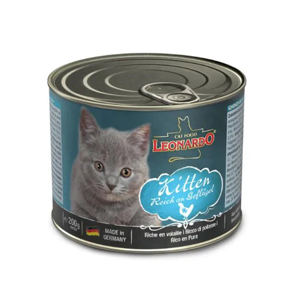 Leonardo Cat Wet Food For Kitten pure Poultry- 200g