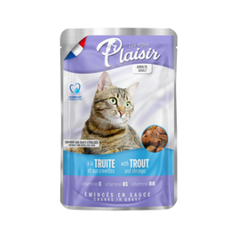 Plaisir Wet Food with Shrimp for Adult Cats 100 gr