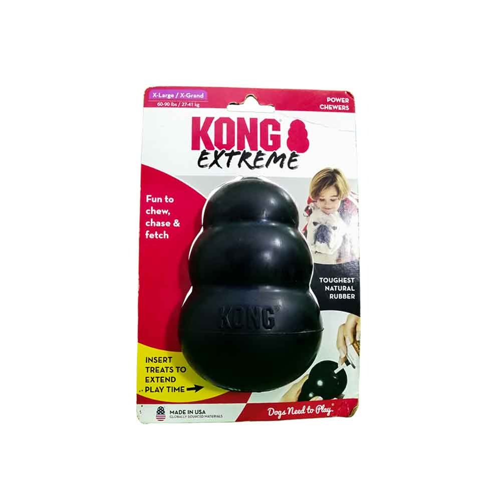 KONG - Extreme Dog Toy - Toughest Natural Rubber, Black