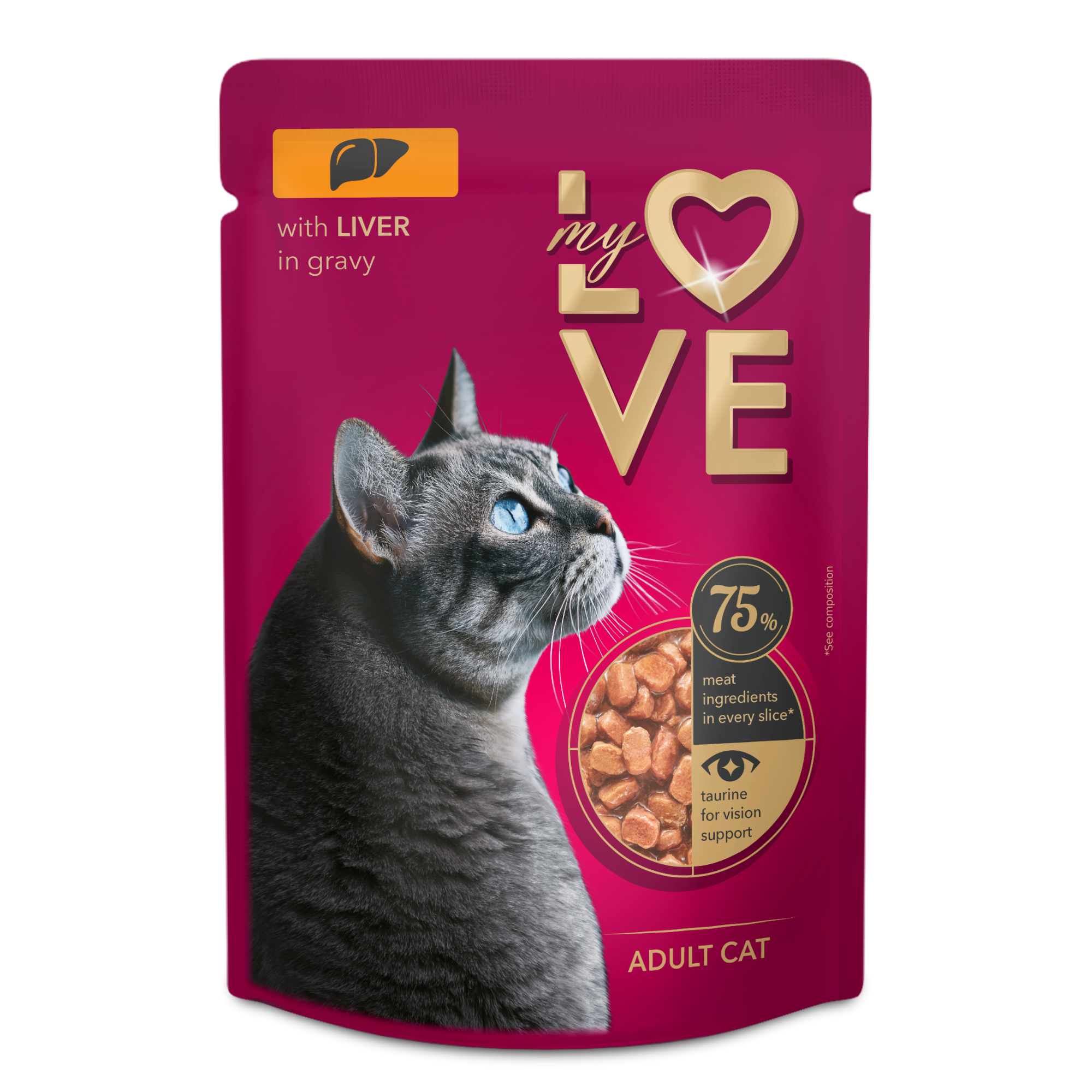 My Love Cat Wet Food Liver in Gravy - Pouch 85 gm
