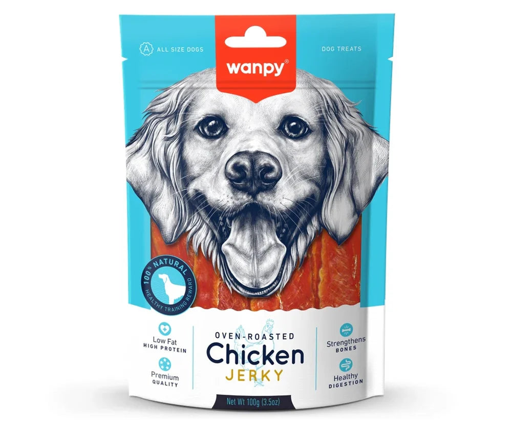 Wanpy Dog Treats Chicken Jerky 100 g