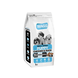 Wags Dog Dry Food Puppy Small Breed Chicken & Duck 1 kg