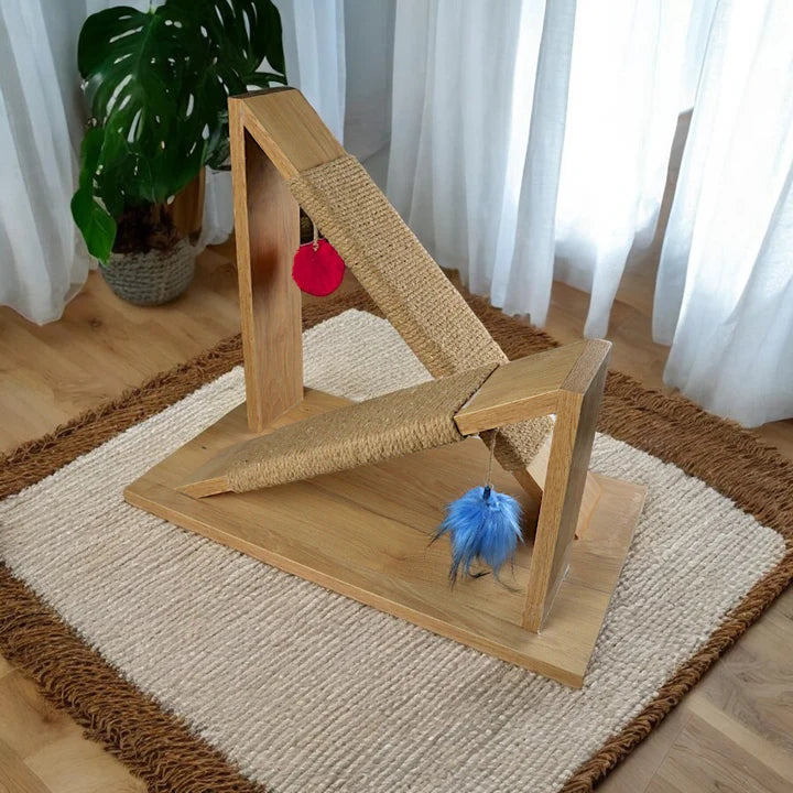 خدش قطط Petmoda ذو جسر مزدوج مع عشبة النعناع البري 53*30*25