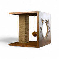 Petmoda Fun Box Wood with scratching post With catnip 40*40*40