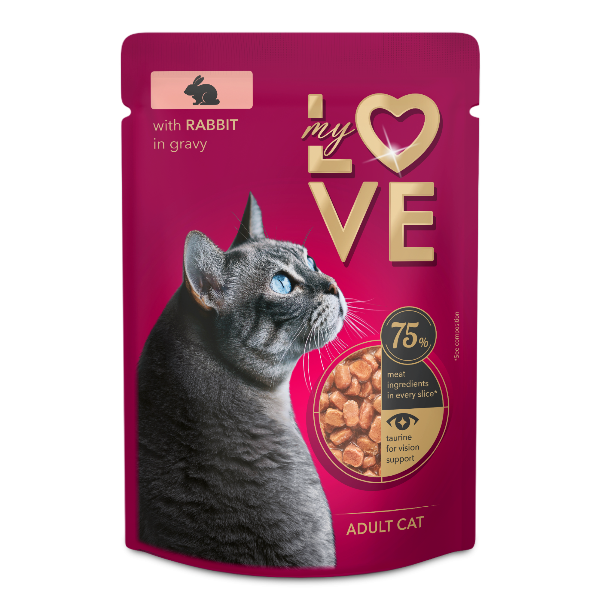 My Love Cat Wet Food Rabbit in Gravy - Pouch 85 gm