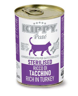 Kippy Cat Wet Food Sterilised Pate Rice in Turkey can - 400 g