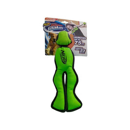 Nerf Dog Large Nylon Launching Frog with Interactive Design, Great for Fetch, Launches up to 75 ft, Single Unit, Green