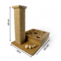 Petmoda Scratch and play board Cat balls hunt box with Tower With catnip 40*50*45