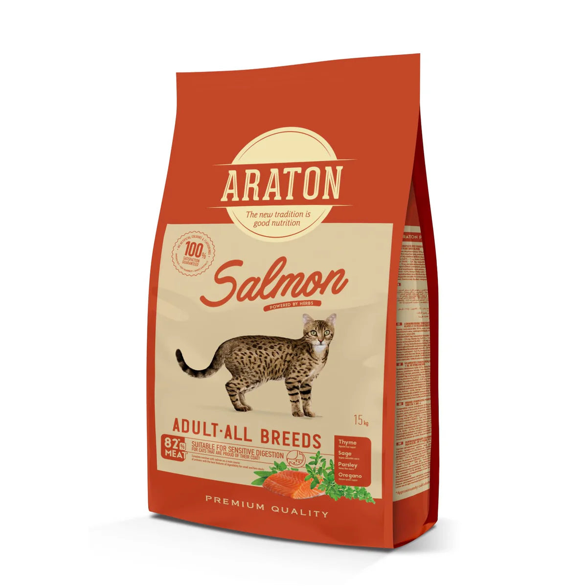 Araton Cat Dry Food Adult Salmon - 1.5 kg