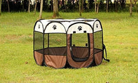 Pet Playpen Kennel Cage (Small, Brown) 65