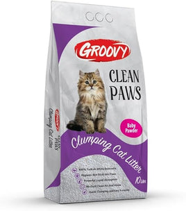 Groovy Clumping Cat Litter 10L (Baby Powder)