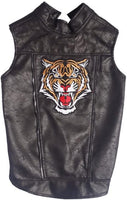 Dog Vest Full Leather Snap Front Size 10- Dark Brown