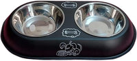 Stainless Steel Double Bowl for Dogs and Cats