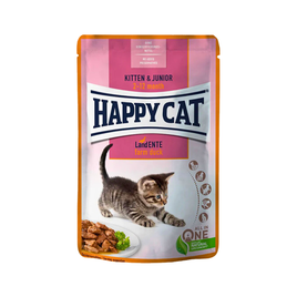 Happy Cat MIS Kitten & Junior Farm Duck 85g