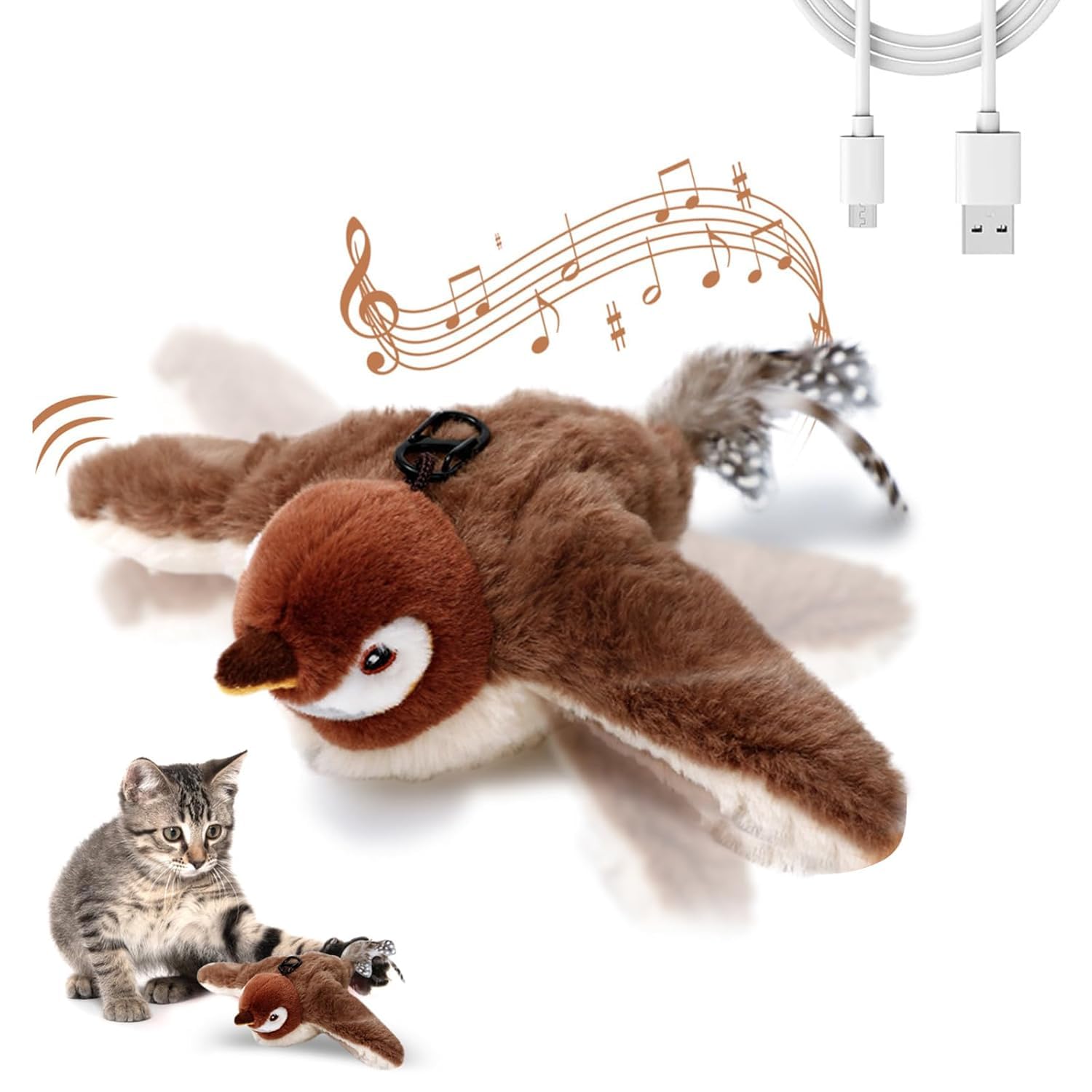 Fly Bird Toy Cat