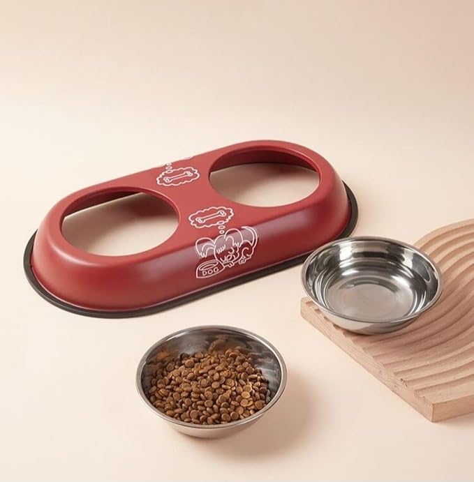 Stainless Steel Pet 2 eye Bowls