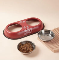 Stainless Steel Double Bowl for Dogs and Cats