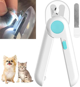 Professional Pet Nail Clippers for Claw Care With LED (Blue)