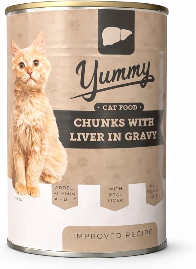 Yummy Cat Wet Food Adult Liver in Gravy - Can 400g