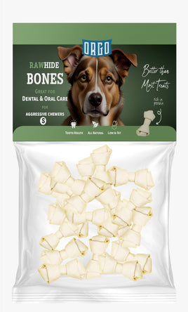 Orgo Rawhide Bones For Dog Dental Oral Care 200 Small