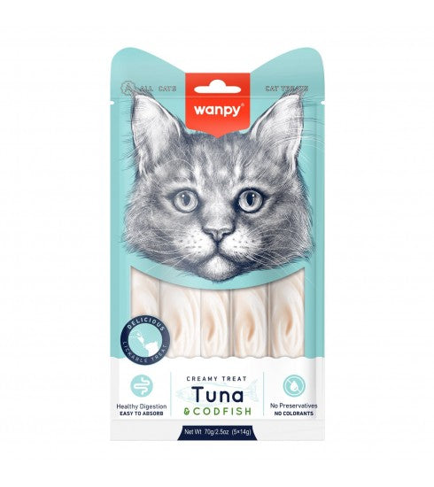 Wanpy creamy Treat Tuna & Codfish -70g