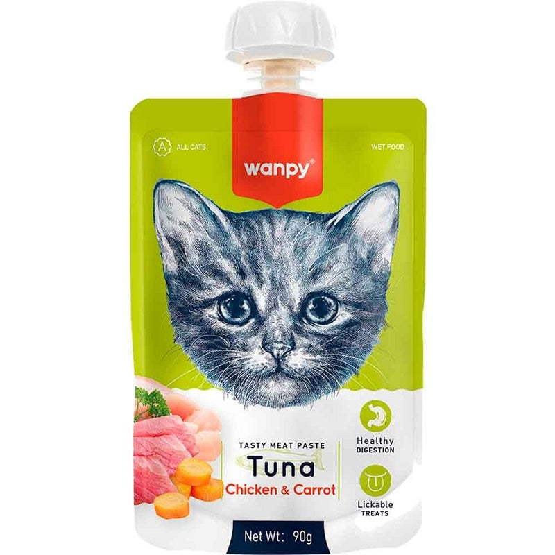 Wanpy wet food  Tuna & Chicken with carrot  -90g