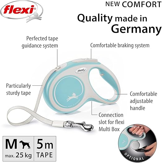 Flexi® New Comfort M Tape 5 M Light Blue